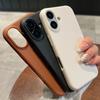 Soft Cortex Leather Case For For Iphone 17 Air 11 12 13 14 15 16 Pro Max Plus Lichee Pattern Silicone Shockproof Cover