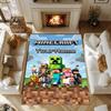 Minecraft 3 Personalized Name Carpet Perfect for Foyer Balcony Bedrooms Decorate room Anti-slip Rug Anime Office Decor