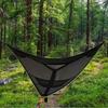 Multi-Person Triangle Hammock 3-Point Design Anti-Tipping Mesh  Portable Outdoor Camping Hammock for Garden Travel Backyard