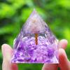 Crystal Orgone Pyramid Energy Generator 5Cm Natural Amethyst Peridot Reiki Chakra Meditation Tool Christmas Gift For Family