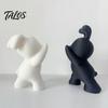 Aesthetic Bedroom Shelf Decor 2PCS Bunny Bookends, 3D Printed Rabbit Matte Black And Functional Student School Supplies White Book Stoppers, for Home