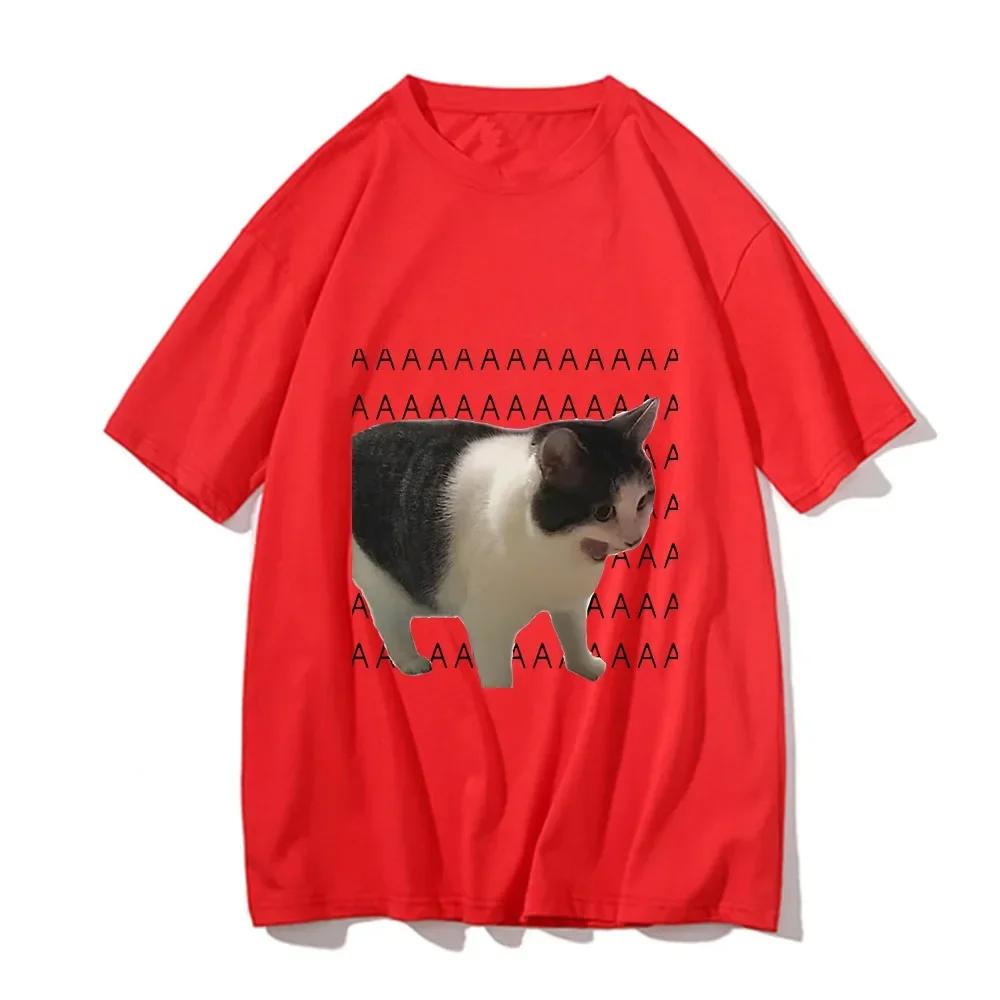 Sad Crying Cat Meme Printed T-Shirt for Women Men Summer Casual Harajuku Fashion Short Sleeve Tees