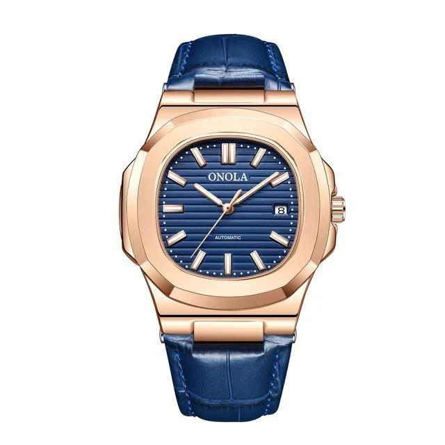 ONOLA 3853 Mechanical Watches Headband Material Cowhide Men Luminous Business Leather Strap Waterproof Luxury Automatic Movement