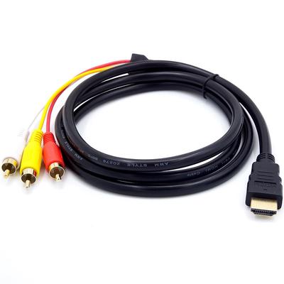HDMI samec na 3RCA AV kompozitní samec M/M konektor Adaptér kabel Kabelový vysílač