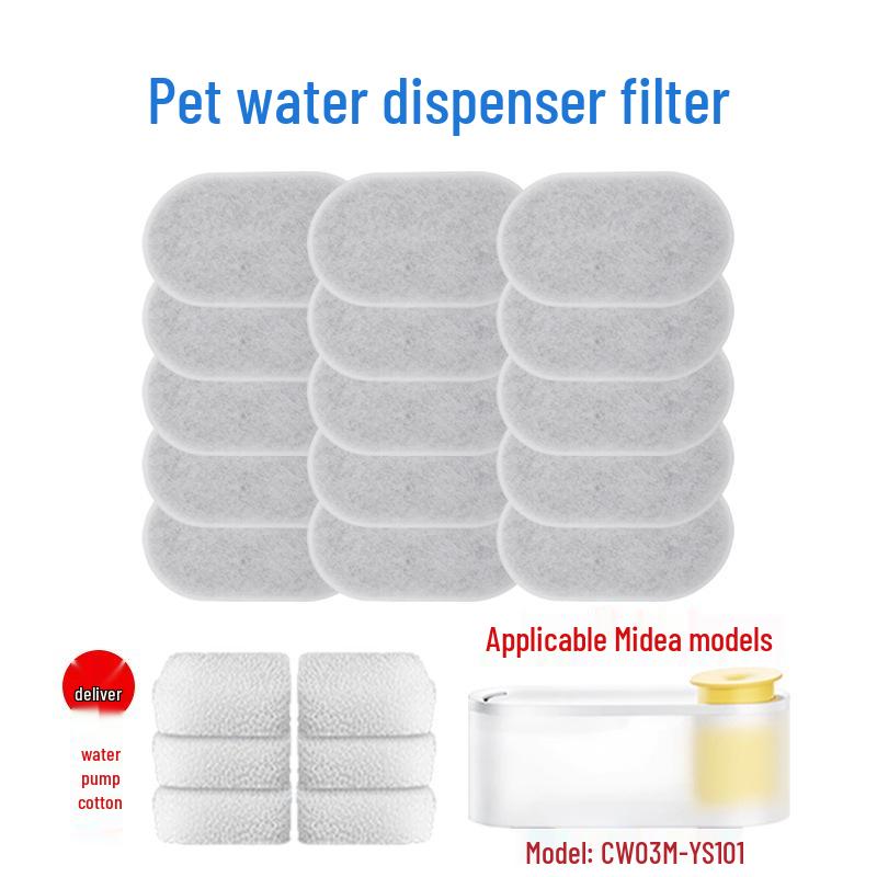 Pet Drinking Fountain Filter for Midea CW02F-YS101 - Filter Cotton & Water Pump Accessories