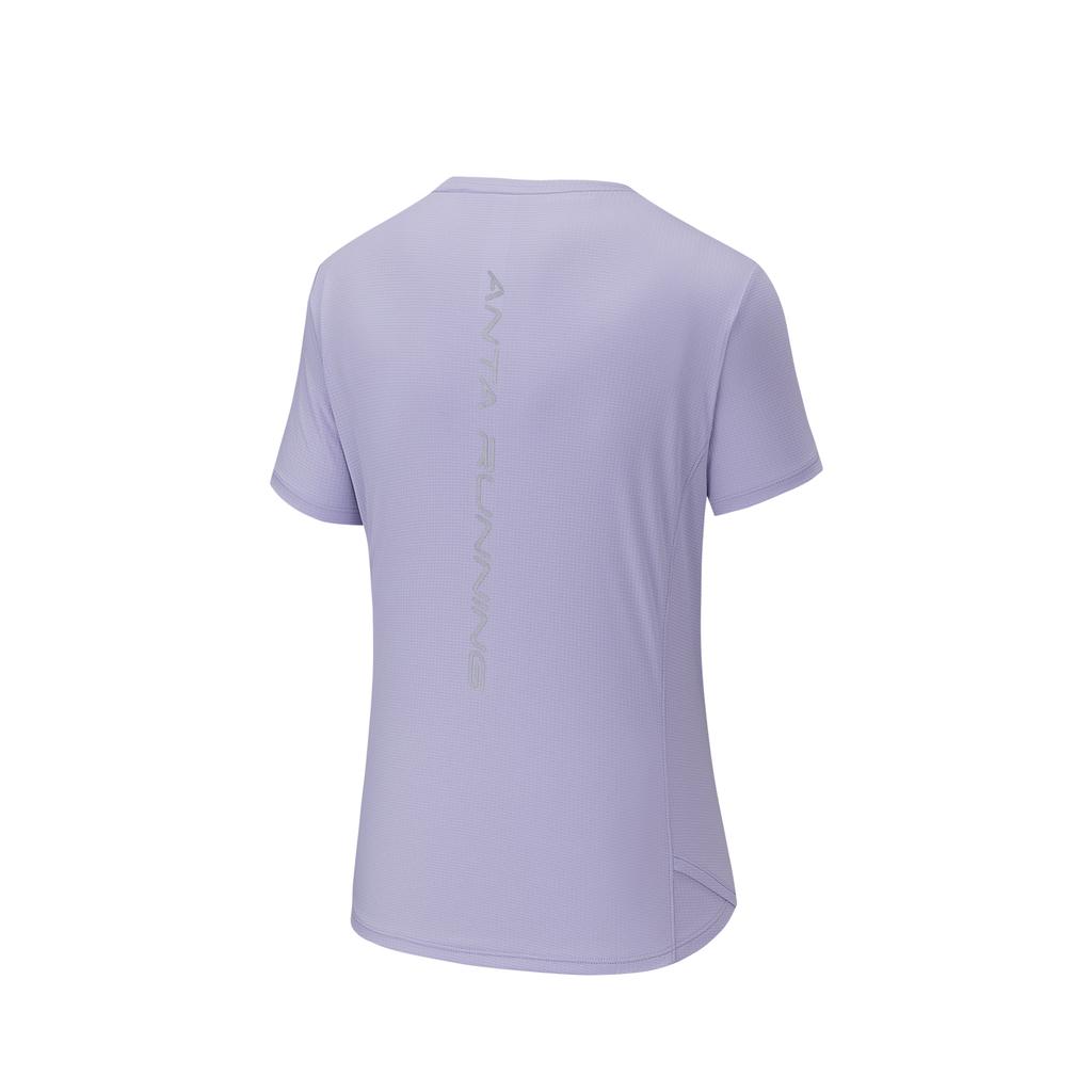 Anta Running Short Sleeve Knitted T-Shirt Summer 2026 Women tops Muyu-Purple 962625105-2