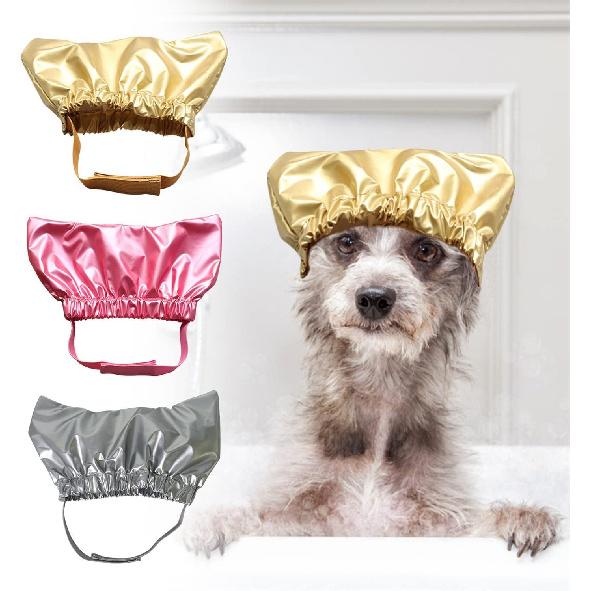 Pet Supplies Cat and Dogs Bathing Waterproof Cap,Pet Shower Caps, Waterproof Adjustable Long Rubber Band Pet Dog Earmuffs for Washing Cat, Gift for