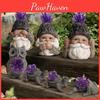 Figurine Hearno Seeno Speakno Gnome Resin Faux Crystal Garden Dwarf Frog Owl