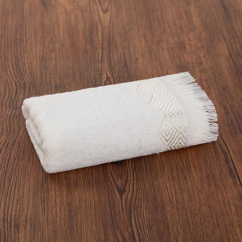Absorbent Bamboo Fiber Washcloths - Pure Cotton Face & Bath Towels with Embroidered Logo