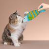 Ocean Fish Cat Toy Fabric Colorful Saury Cat Chew Toy Soft Stuffed Fish Kitten Kicker Teething Toy for Indoor Cats Boredom Relief