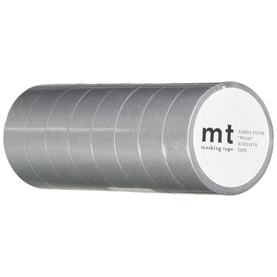 Kamoi Kakoshi mt Masking Tape 8P, Width 15mm x 7m, 206 Silver MT08P206R B09B9N8DHV