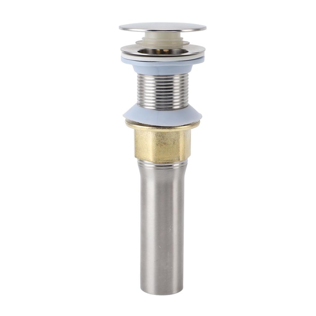 Popup Sink Drain Stainless Steel Leakage Proof Brushed Ni Finish Drain Stopper for Bathroom Kitchen