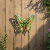 Stahl Schmetterling Wanddeko Erhöhter Körper 3D Dekoration Lackiertes Finish für Garten,