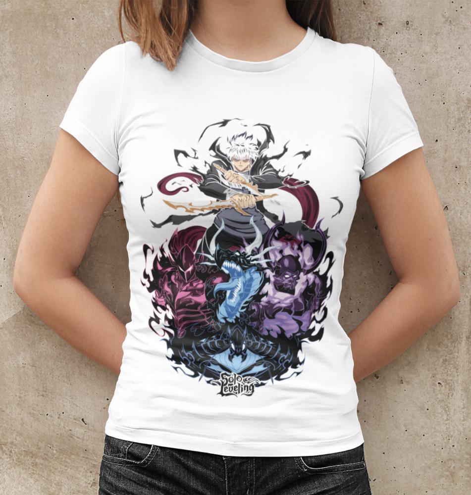 

Solo Leveling Сон Джин У Аниме Кадзю Монарх Женская Приталенная S-XXL Хлопок M