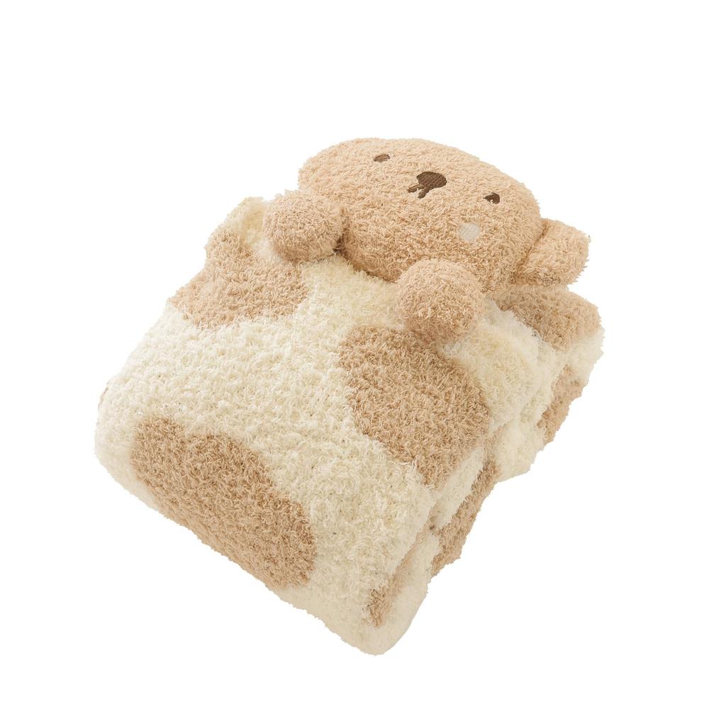Marushin Miffy and Fluffy Boris Mascot Blanket, Cute and Fluffy, Made with Mitt Fabric, Stylish Winter Item, 5885005800