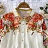 European Retro Single-Breasted Lapel Shirt & High-Waisted Pleated Skirt Set