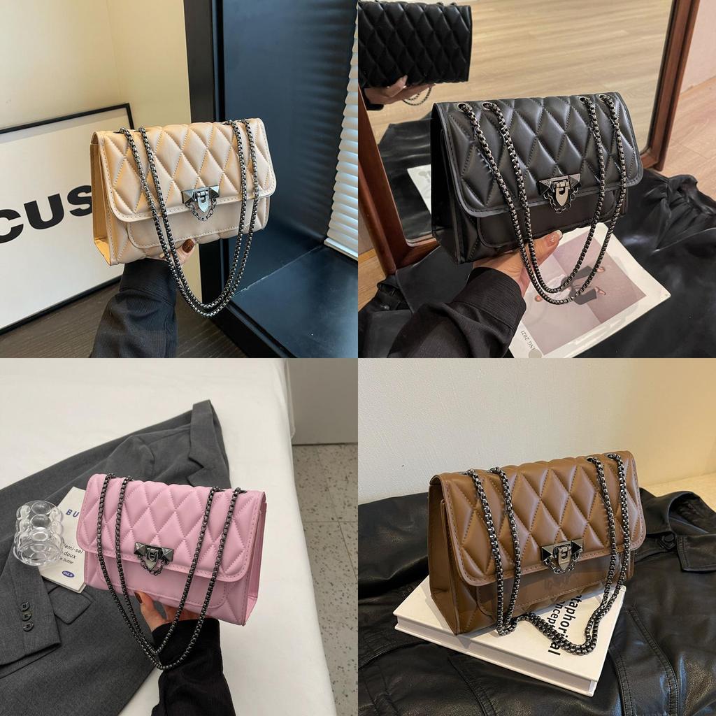 Pu Crossbody Bag With Quilted Pattern And Magnetic Closure For Daily Use
