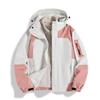 Men Women Winter Waterproof Windproof Hooded 3-in-1 Outdoor Jacket With Removable Fleece Liner Hiking Camping Cycling