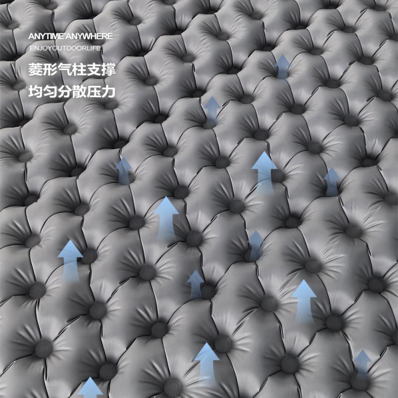 Dwunożny nadmuchiwany podkład kempingowy z TPU odporny na wilgoć z zintegrowaną poduszką 5 cm