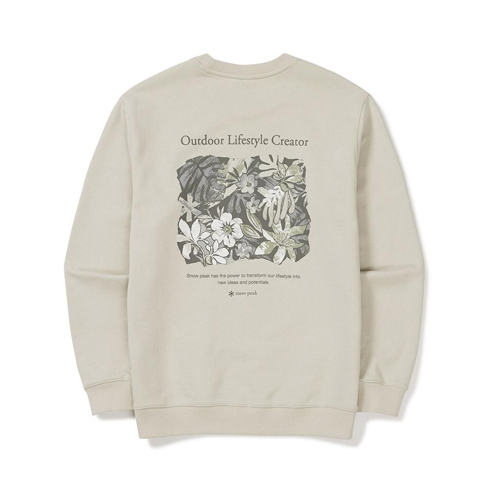 SNOWPEAK Tropical Graphic Sweatshirt Light Beige (S24FUFHT64)