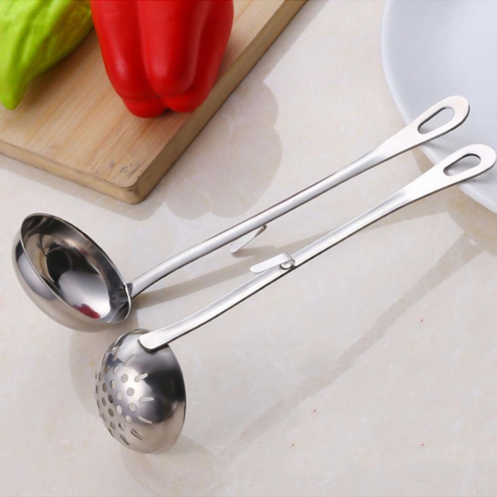 Cooking Stainless Steel Multifunction Dinnerware Serving Spoon Tableware Slotted Scoop Soup Ladle