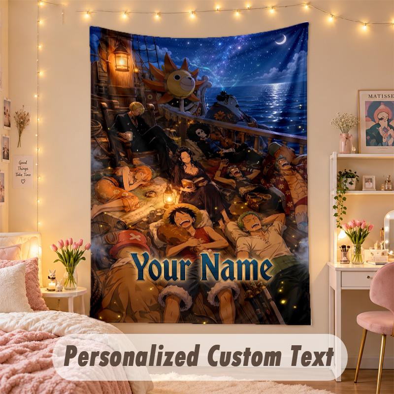 Custom Personalized Tapestry,One Piece Print Custom Name Text Wall Art Hanging for Bedroom