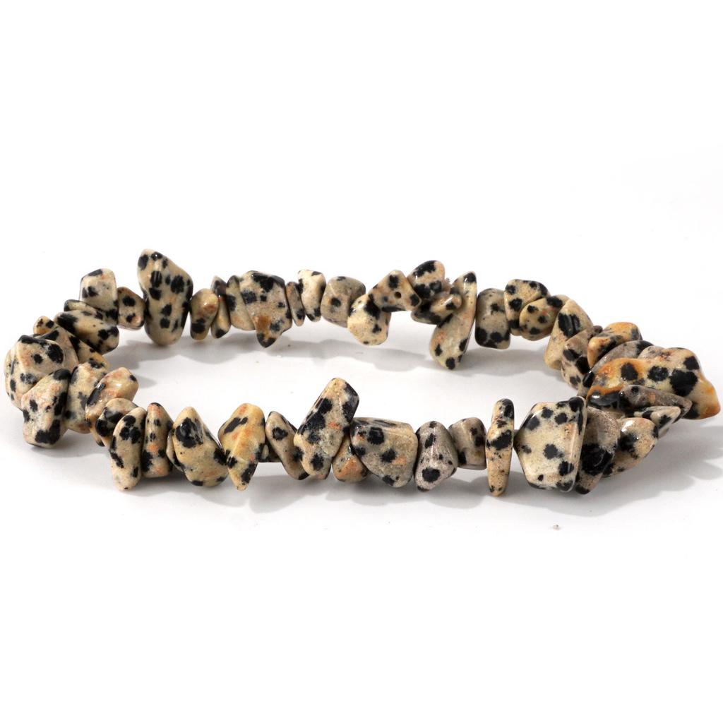 Natural stone bracelet beaded natural gravel elastic stacking wearing versatile high-end light luxury hot-selling bracelet