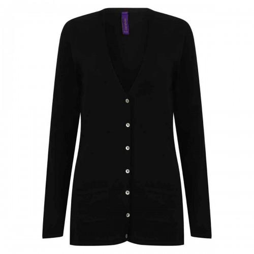 Henbury Womens/Ladies Lightweight V Neck Cardigan