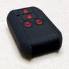 [IKT] Silicone Cover for Suzuki Car Smart Key Sliding Type 4 Buttons Black Red