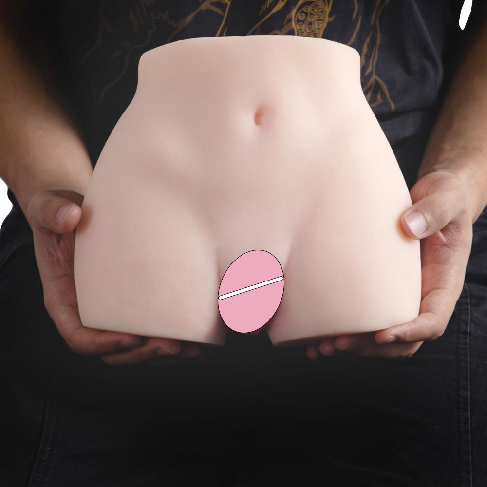Sexy and Realistic Human Buttocks Masturbation Device, Double Hole Simulated Vagina, Male Adult Sex Toy