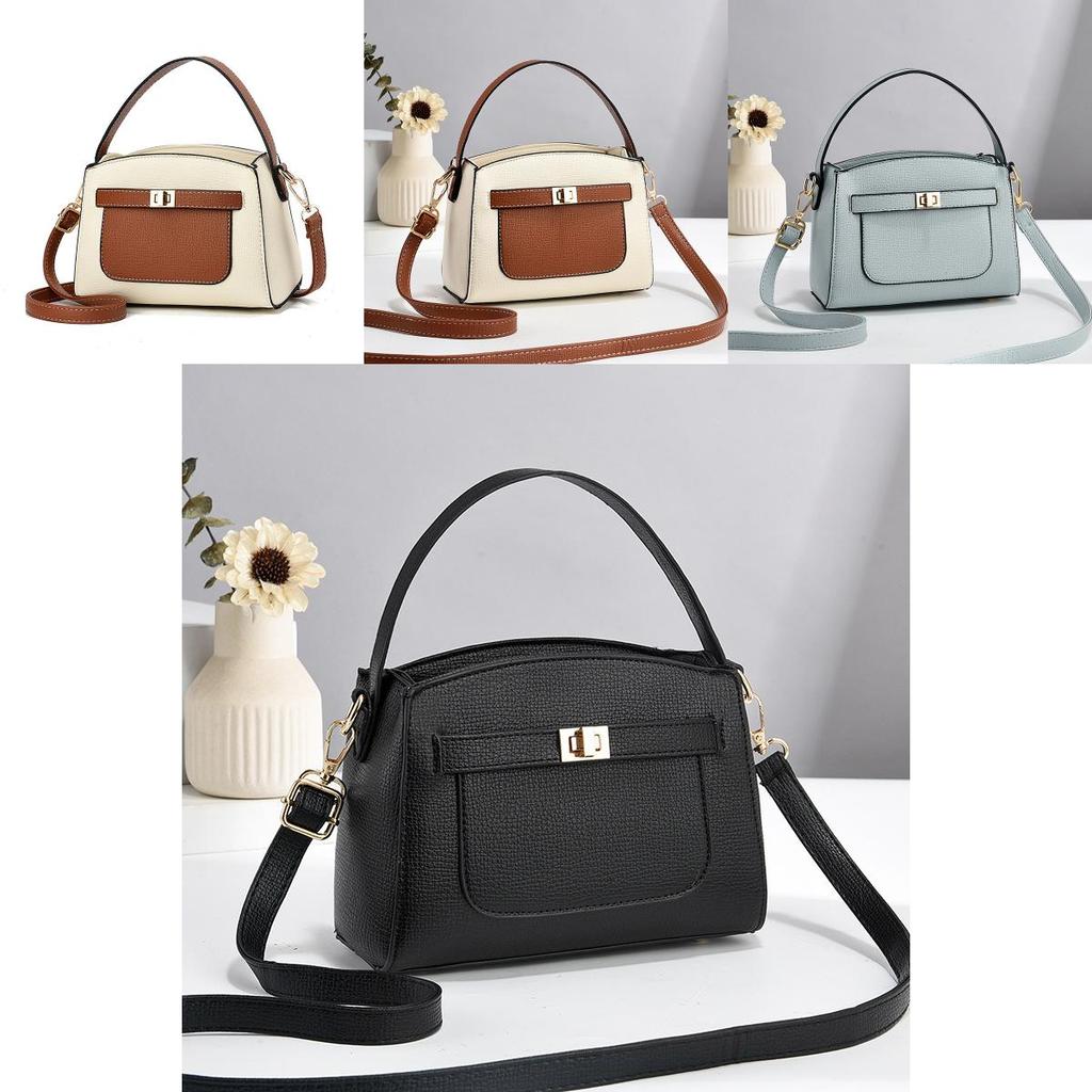 Chic Summer Small Square Bag For Women In Trendy Color Block Soft Leather With Zipper Closure