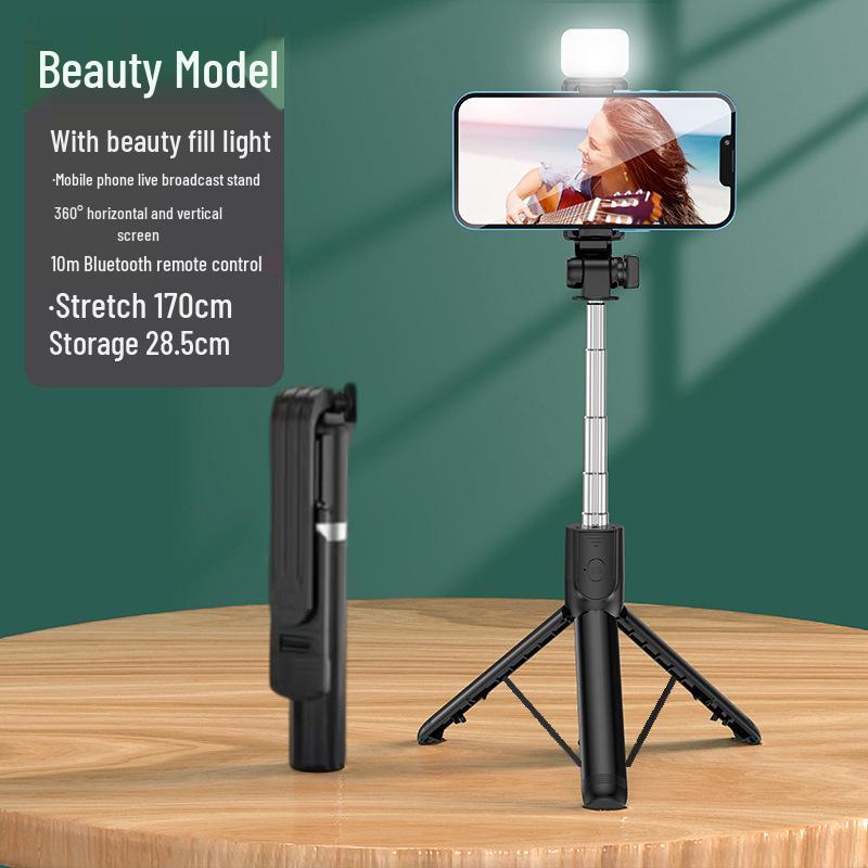 360° Rotating Bluetooth Selfie Stick & Tripod for Live Streaming & Photography