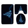 Christmas Bathroom Floor Mat Toilet Three-Piece Set