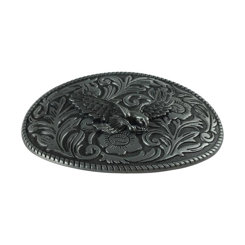 Mongolian Eagle Retro Zinc Alloy Belt Buckle | Antique Tin Finish | Knight Design