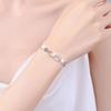 Women's Romantic Heart-Shaped Double Loop Bracelet PT950 Platinum 1CT Moissanite Elegant High-End Gift Jewelry