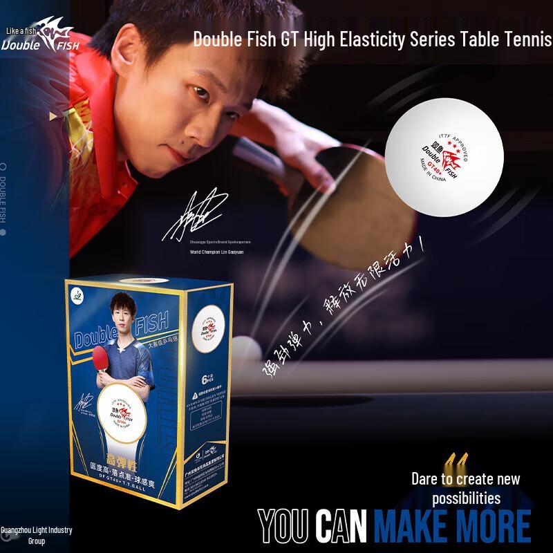 Double Fish GT40+ 3-Star Table Tennis Balls