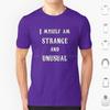 Strange And UnusualWhite Text T Shirt 6xl Cotton Cool Tee Strange And Unusual Strange Unusual Lydia Lydia Deetz Beetle Ghost
