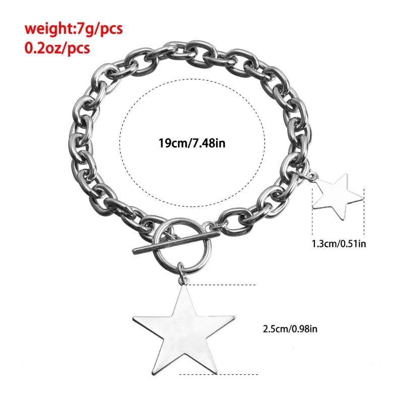 Collarbone Chain Temperament Simple Metal Five-pointed Star Necklace Bracelets