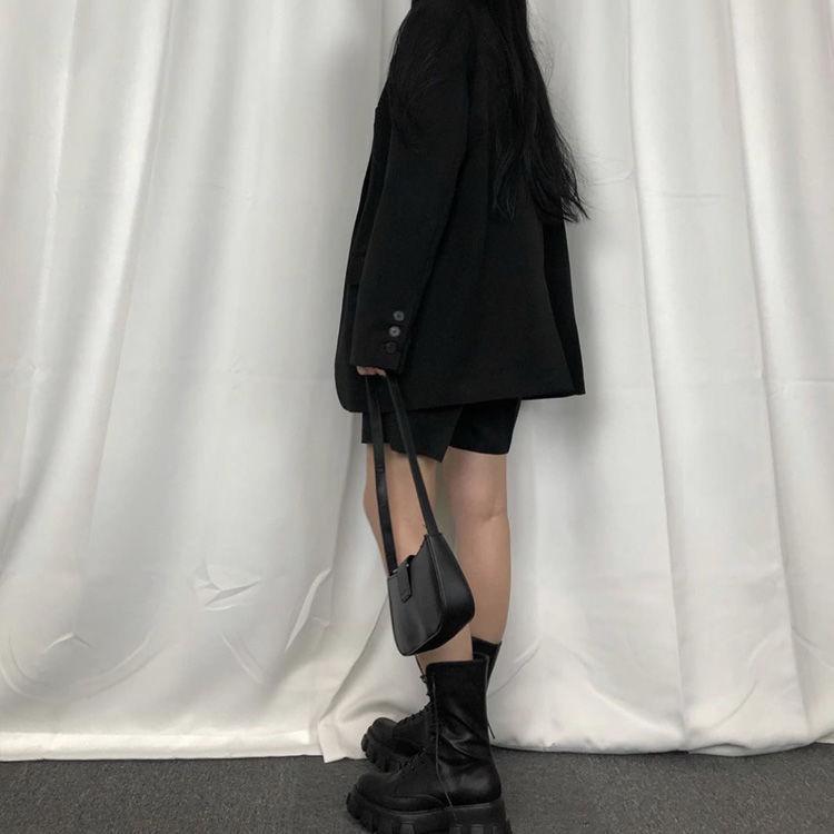 Mid Calf Boots Women Autumn Winter Lace-up Ladies Chelsea Zipper Boots Sports Platform Heel Ladies Shoes