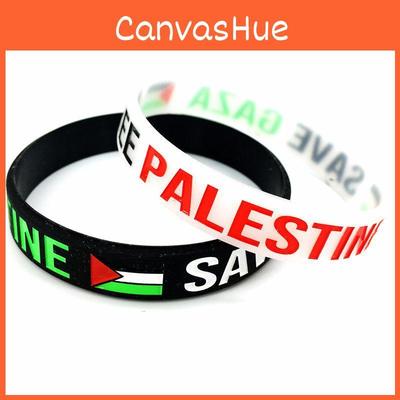 Štýlový silikónový náramok Palestína s ikonickým dizajnom palestínskej vlajky
