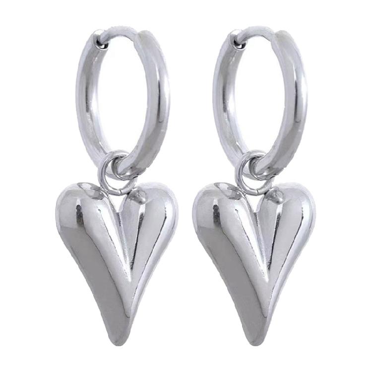 Fashion Forward Heart Ear Rings Heart Huggie Hoop Earrings for Fashion Lovers