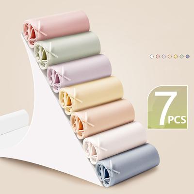 1/7 Bucăți Chiloți Femei Lenjerie de Bumbac Respirabilă Chiloți Fete Chiloți Solizi Chiloți Moi Lenjerie de Corp Femei Sexy cu Talie Joasă Fără Cusături