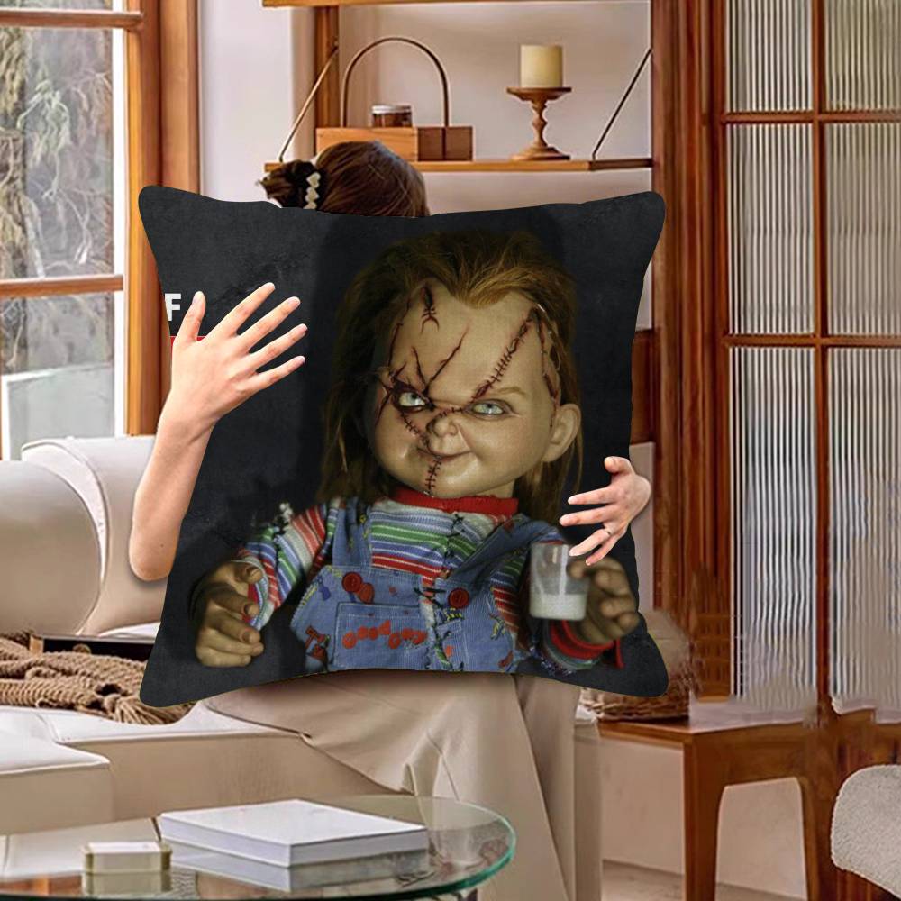Classic Chucky Horror Movie Personalized Pillow Cover Kids Bedroom Wild Party Decor Pillowcase Kid Birthday Shower Gift