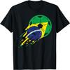 Brazil Flag Brazilian Soccer Football Fan Men Women Kids T-Shirt