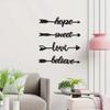 1pc Cutout Sculpture Arrow Sign Rustic Wall Art Decoration, Elegant Word Sign Decor, Stylish Iron Crafts for Metal Wall Hanging