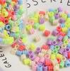 Pink/Mixed Color Spiral Bead Hair Ties with Large Hole Barrel Beads - Elastic DIY Headwear Ornaments