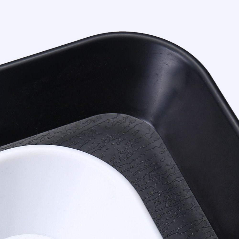 Plastic Food Serving Trays with Handles Fruit Plate Waterproof Kitchen Table Trays  Breakfast