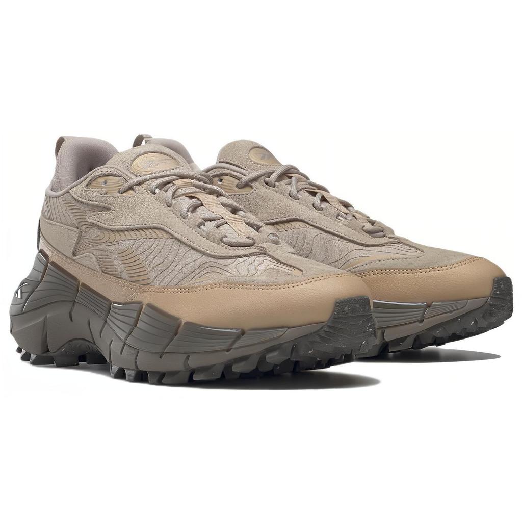 Reebok Zig Kinetica 2.5 Edge Modern Beige Sahara Scarpe da ginnastica unisex Marrone Trek-Grigio GZ2184