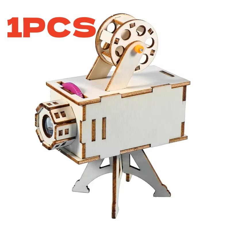 1/3/5/10 PCS Wooden DIY Projector Science Experiment Kit for Children - Educational Physics Model Toy Ideal Birthday Gift