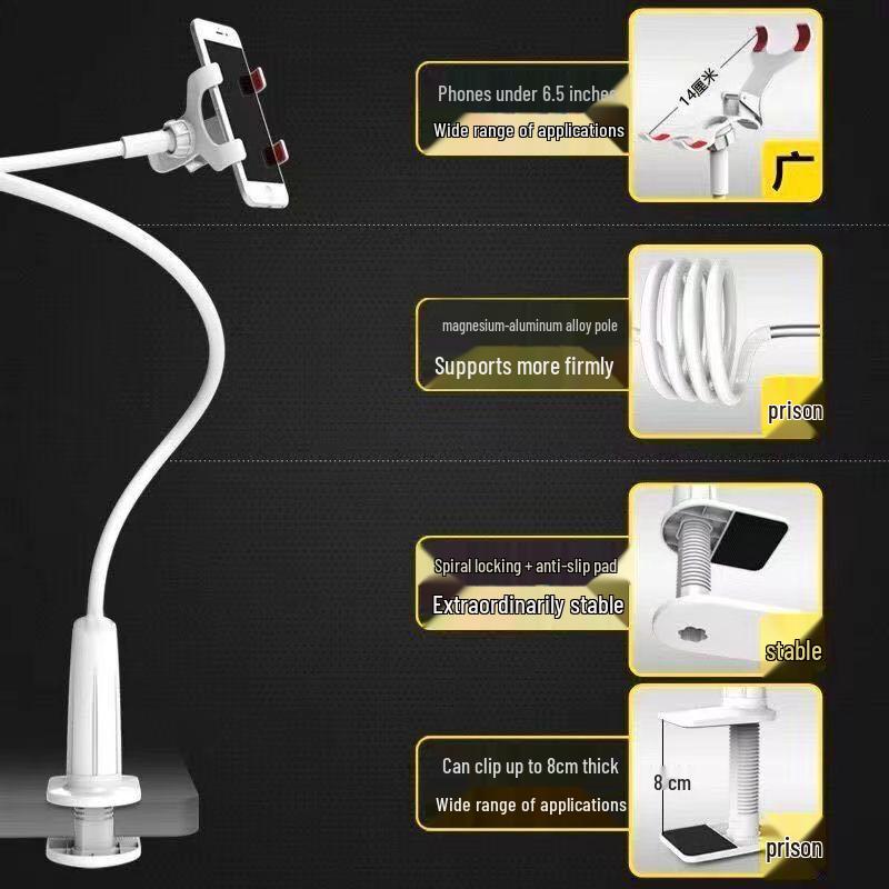 Verstellbarer Bett- & Tisch-Tablet-/Handy-Ständer für Live-Streaming